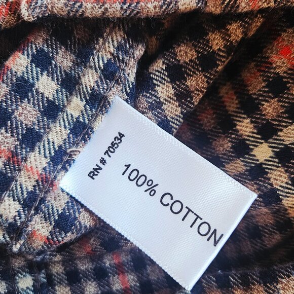 Orvis Men's Flannel Plaid Shirt Fairbanks Cotton Size M - Picture 10 of 10
